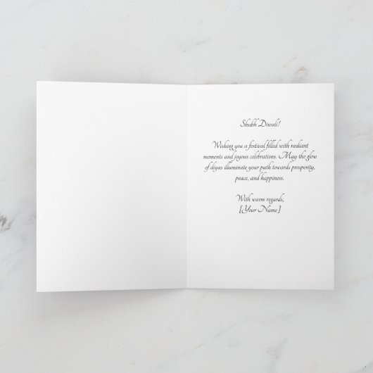 Goddelijke Verlichting: Een Diwali viering Feestdagen Kaart (Binnen)