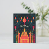 Goddelijke Verlichting: Een Diwali viering Feestdagenkaart (Staand voorkant)