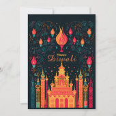Goddelijke Verlichting: Een Diwali viering Kaart (Voorkant)