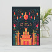 Goddelijke Verlichting: Een Diwali viering Kaart (Staand voorkant)