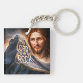 Goddelijke Verlosser: De Heer is mijn rots Sleutelhanger (Achterkant)