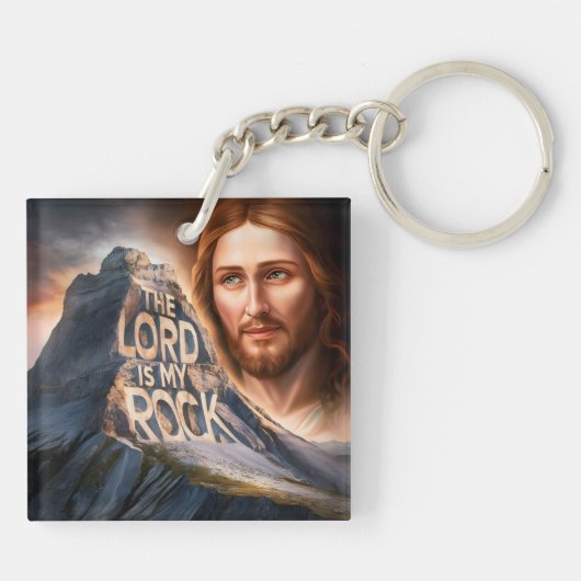 Goddelijke Verlosser: De Heer is mijn rots Sleutelhanger (Achterkant)