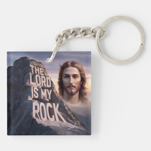 Goddelijke Verlosser: De Heer is mijn rots Sleutelhanger (Achterkant)