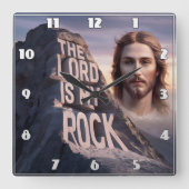 Goddelijke Verlosser: De Heer is mijn rots Vierkante Klok (Voorkant)