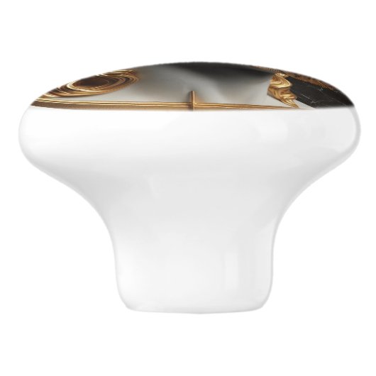 Goddelijke Versiering Jezus kijken in de hemel Keramische Knop (Zijkant)