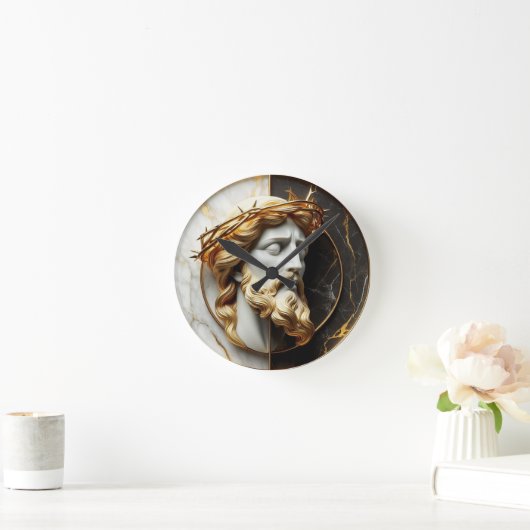 Goddelijke Versiering Jezus kijken in de hemel Ronde Klok (Huis)