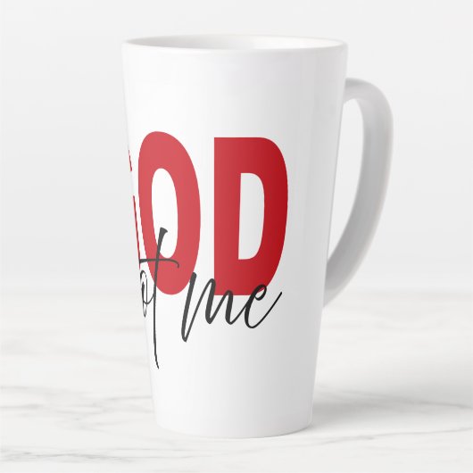 goddelijke verzekering latte mok (Rechterhoek)