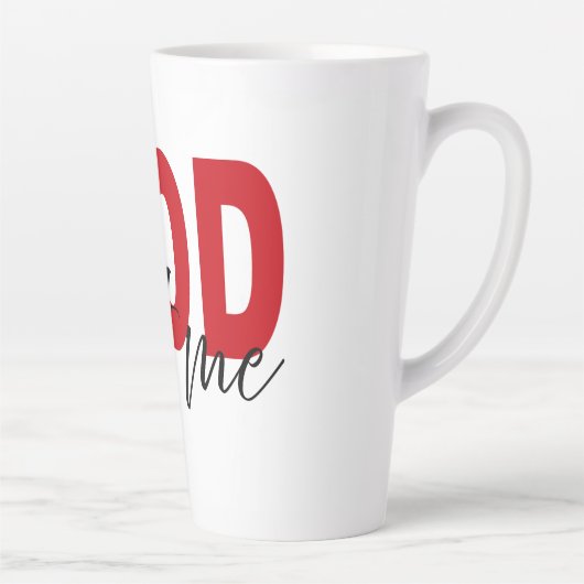 goddelijke verzekering latte mok (Rechts)