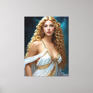 "Goddelijke visie van Aphrodite" Canvas Afdruk
