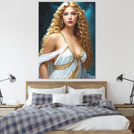 "Goddelijke visie van Aphrodite" Canvas Afdruk (Insitu (Slaapkamer))