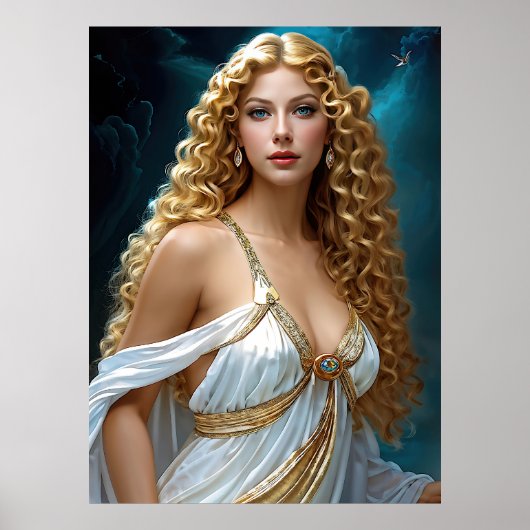 "Goddelijke visie van Aphrodite" Poster (Voorkant)