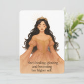 Goddelijke Vrouwelijke Energie Wenskaart - Yasumi  (Staand voorkant)