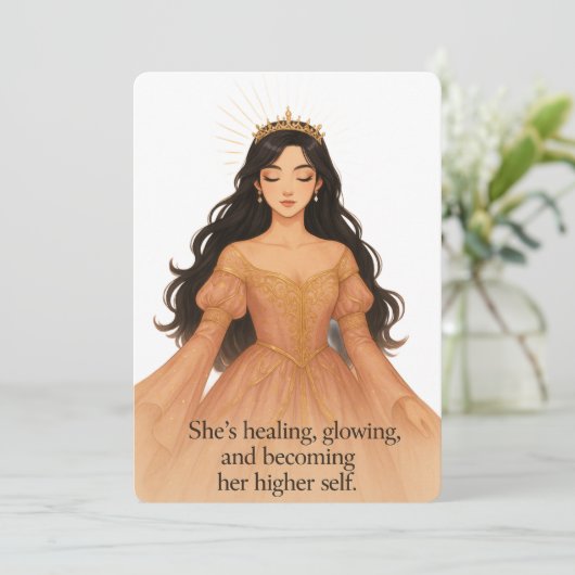 Goddelijke Vrouwelijke Energie Wenskaart - Yasumi  (Staand voorkant)