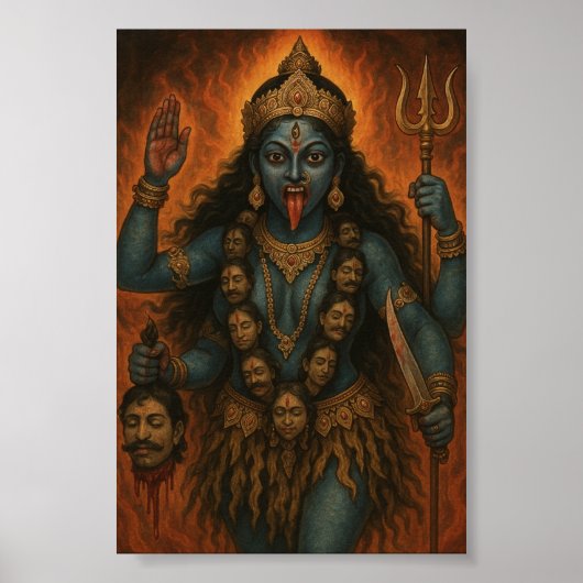 Goddelijke Vrouwelijke Kali Godin Poster (Voorkant)
