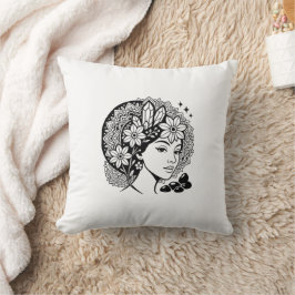 Goddelijke Vrouwelijke Mandala Art Floral Crystal Kussen