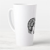 Goddelijke Vrouwelijke Mandala Art Floral Crystal Latte Mok (Linkerhoek)