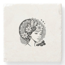 Goddelijke Vrouwelijke Mandala Art Floral Crystal 