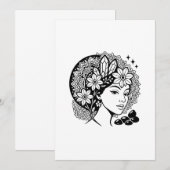 Goddelijke Vrouwelijke Mandala Bloemen Kristal Uit Kaart (Voorkant / Achterkant)