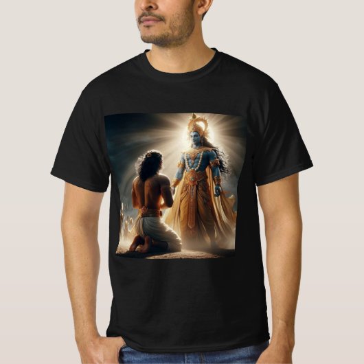 Goddelijke wagenmenner: Arjun & Krishna T-shirt (Voorkant)