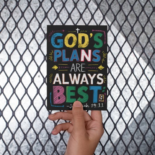 Goddelijke wijsheid: Gods plannen zijn altijd het  Briefkaart