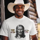 Goddelijke woorden: Jezus gekerfd in kunst T-shirt