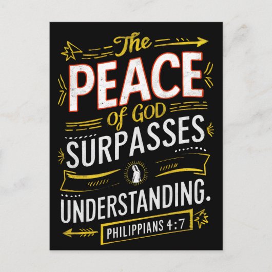 Goddelijke woorden op God overtreft begrip Briefkaart (Voorkant)