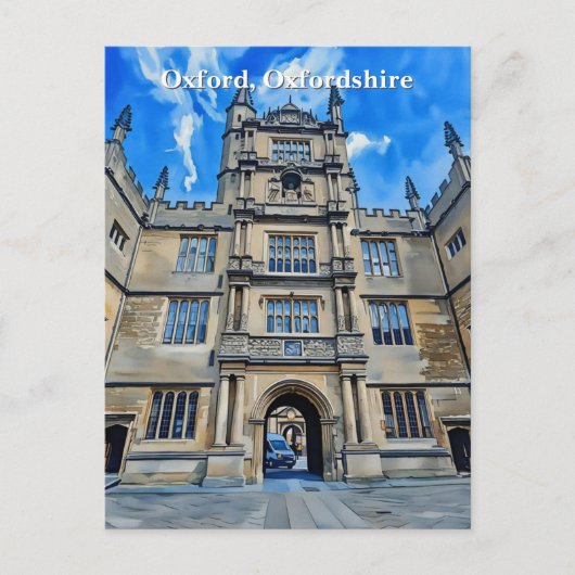 Goddelijkheid in steen - Bodleian Library, Oxford Briefkaart (Voorkant)