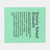 Goddelijkheidsschool afstuderen fleece deken (Voorkant (Horizontaal))