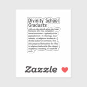 Goddelijkheidsschool afstuderen sticker (Vel)