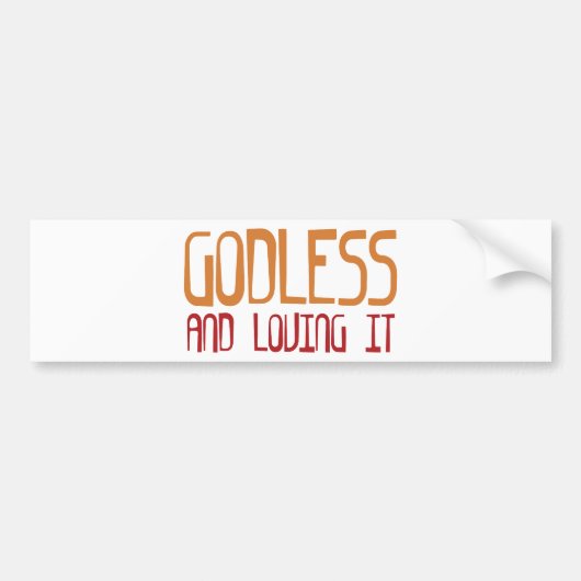 goddeloos bumpersticker (Voorkant)