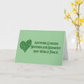 Goddeloos voor de Vrede van de Wereld Kaart (Gele Bloem)