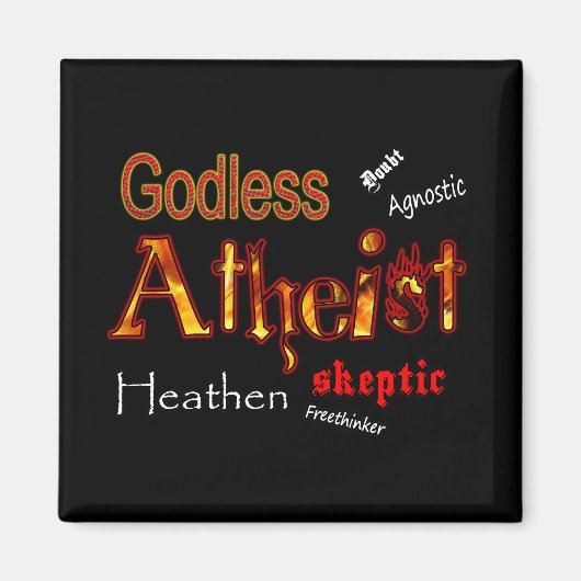 Goddeloze Atheïst Magneet (Voorkant)