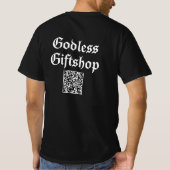 Goddeloze cadeauwinkel t-shirt (Achterkant)
