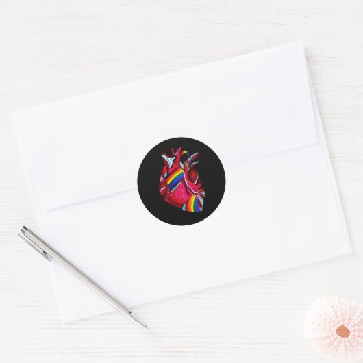 Goddeloze Heathen 1 Ronde Sticker (Envelop)