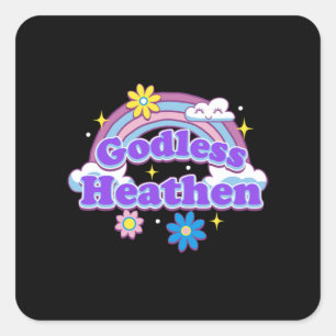 Goddeloze Heathen 1 Vierkante Sticker