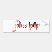 goddeloze kop bumpersticker (Voorkant)