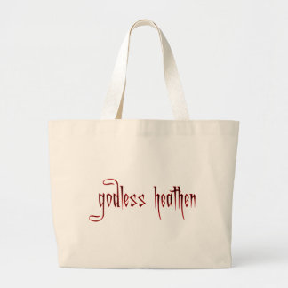 goddeloze kop grote tote bag