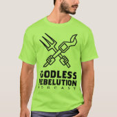 Goddeloze shirt van de rebellenhonkbal (Voorkant)