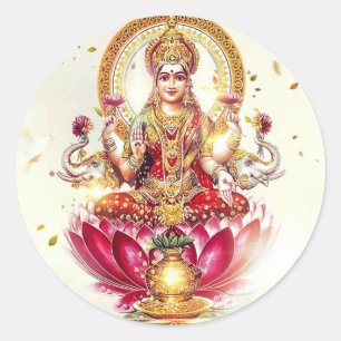 GODDES LAKSHMI 04SEP 2014.jpg Ronde Sticker