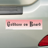 GODDESS AAN BOORD Bumpersticker (Op auto)