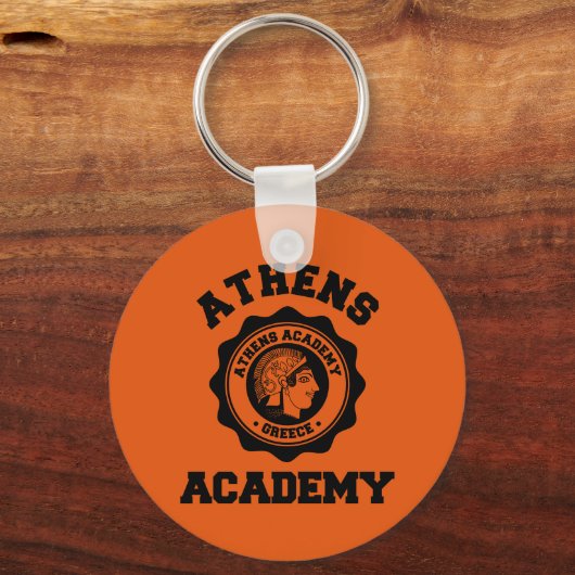 Goddess Athena - Athens Academy Seal Sleutelhanger (Voorkant)