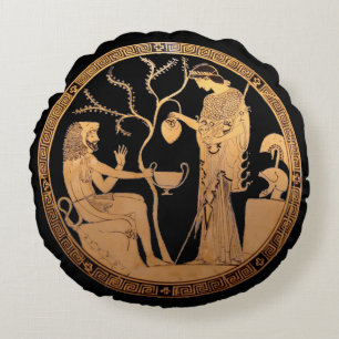 Goddess Athena en Heracles Rond Kussen