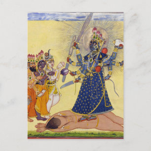 Goddess Bhadrakali Worloaded by the Gods 1675 Briefkaart