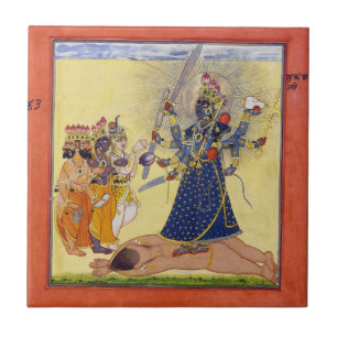 Goddess Bhadrakali Worloaded by the Gods 1675 Tegeltje
