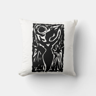 Goddess Black en White Kussen