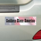 Goddess Bless America Bumpersticker (Op auto)