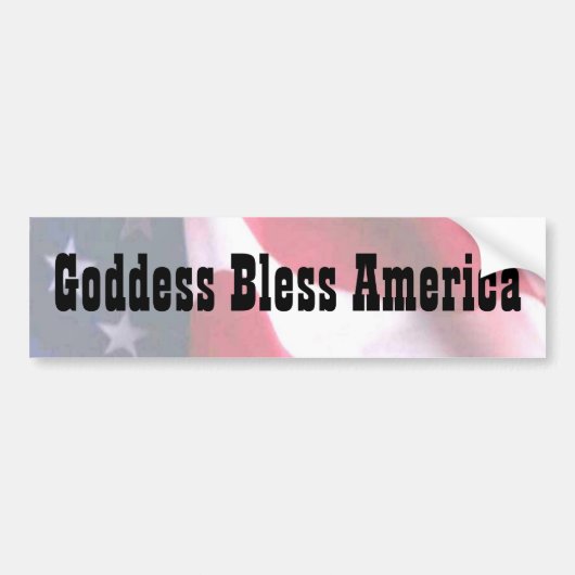 Goddess Bless America Bumpersticker (Voorkant)