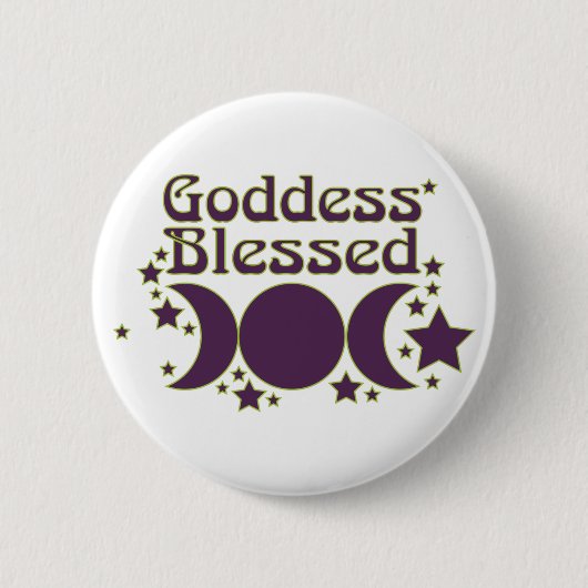 Goddess Blessed Buttonnen Ronde Button 5,7 Cm (Voorkant)