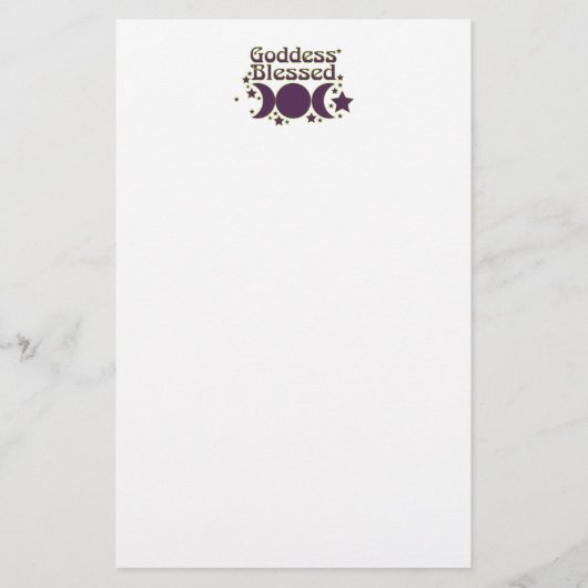 Goddess Blessed Stationery Briefpapier (Voorkant)