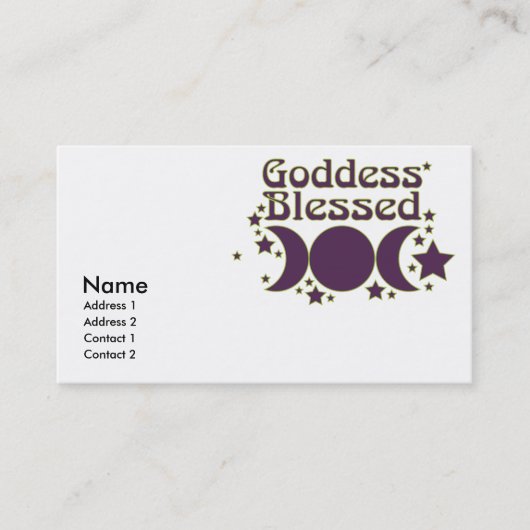 Goddess Blessed Visitekaartjes (Voorkant)